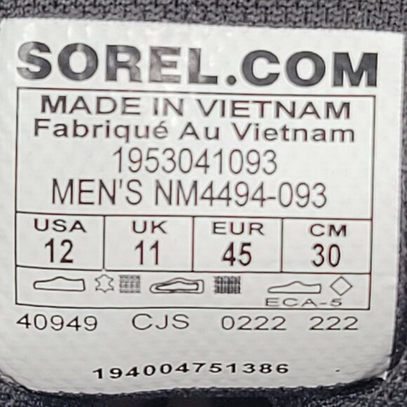 Sorel Caribou OTM Men's Gray Waterproof Chukka Boots US Size 12 NWOT - Picture 8 of 8